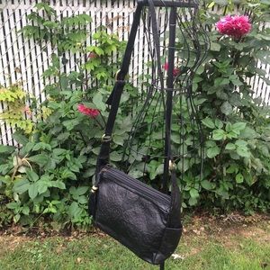 Vegan Leather Over-Shoulder Pocketbook BLACK (new)